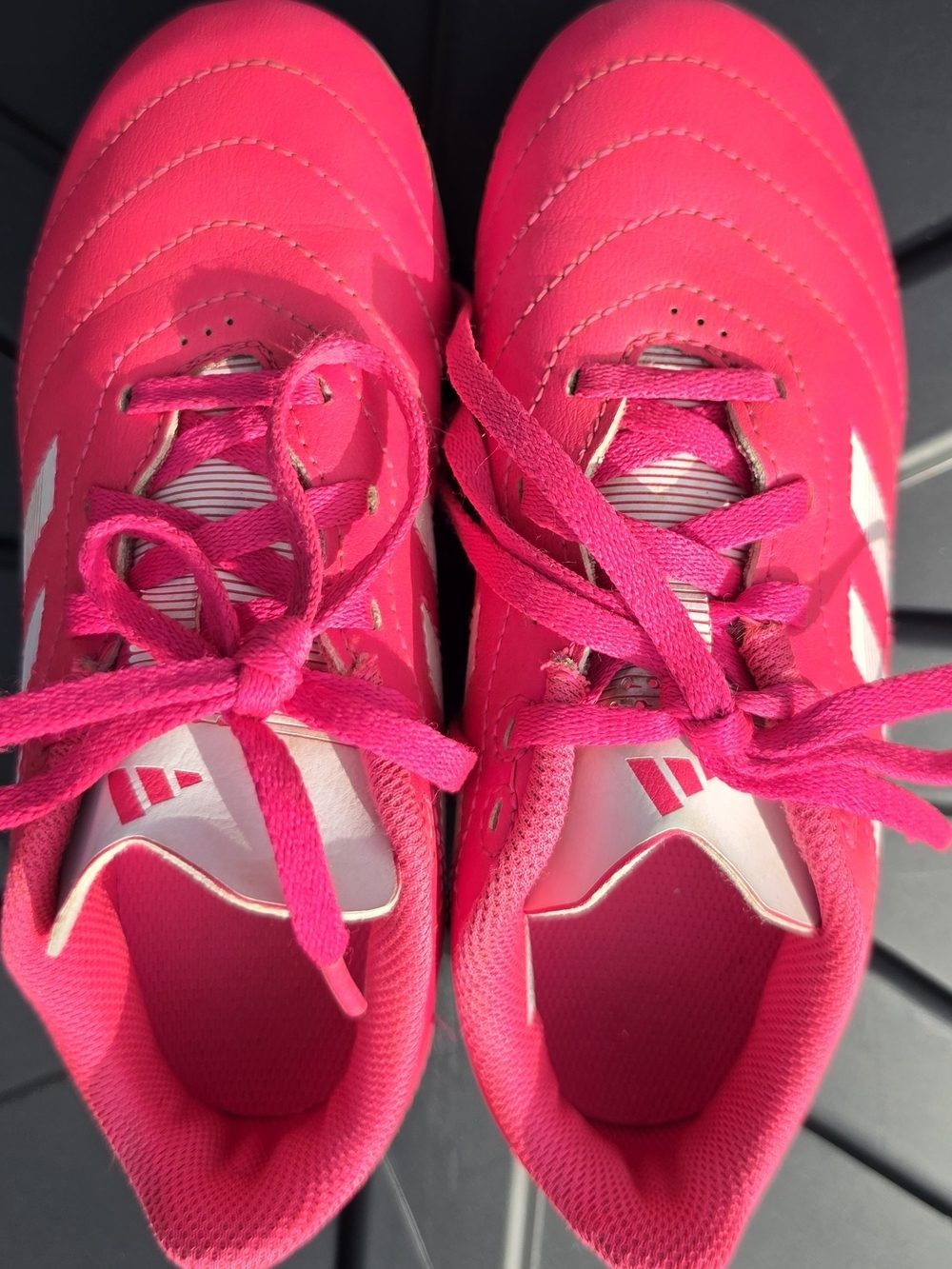 Kids Pink Adidas Athletic Sneakers